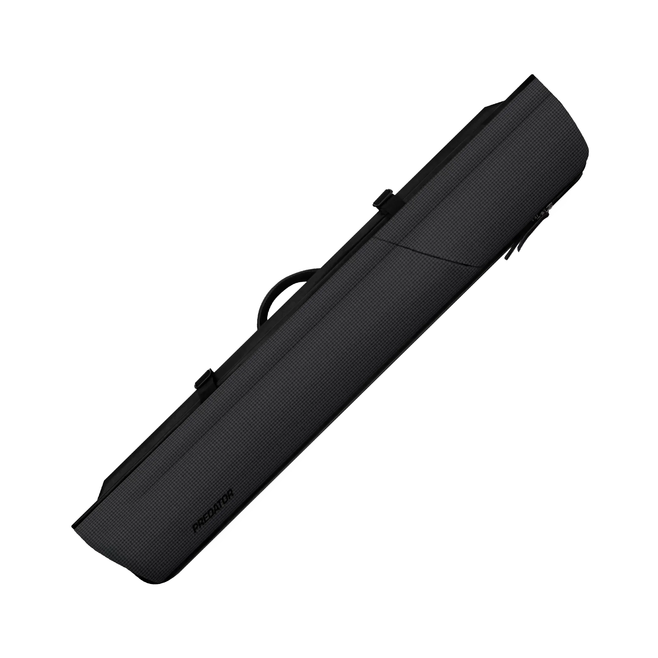 Textured black pool cue case with PREDATOR logo