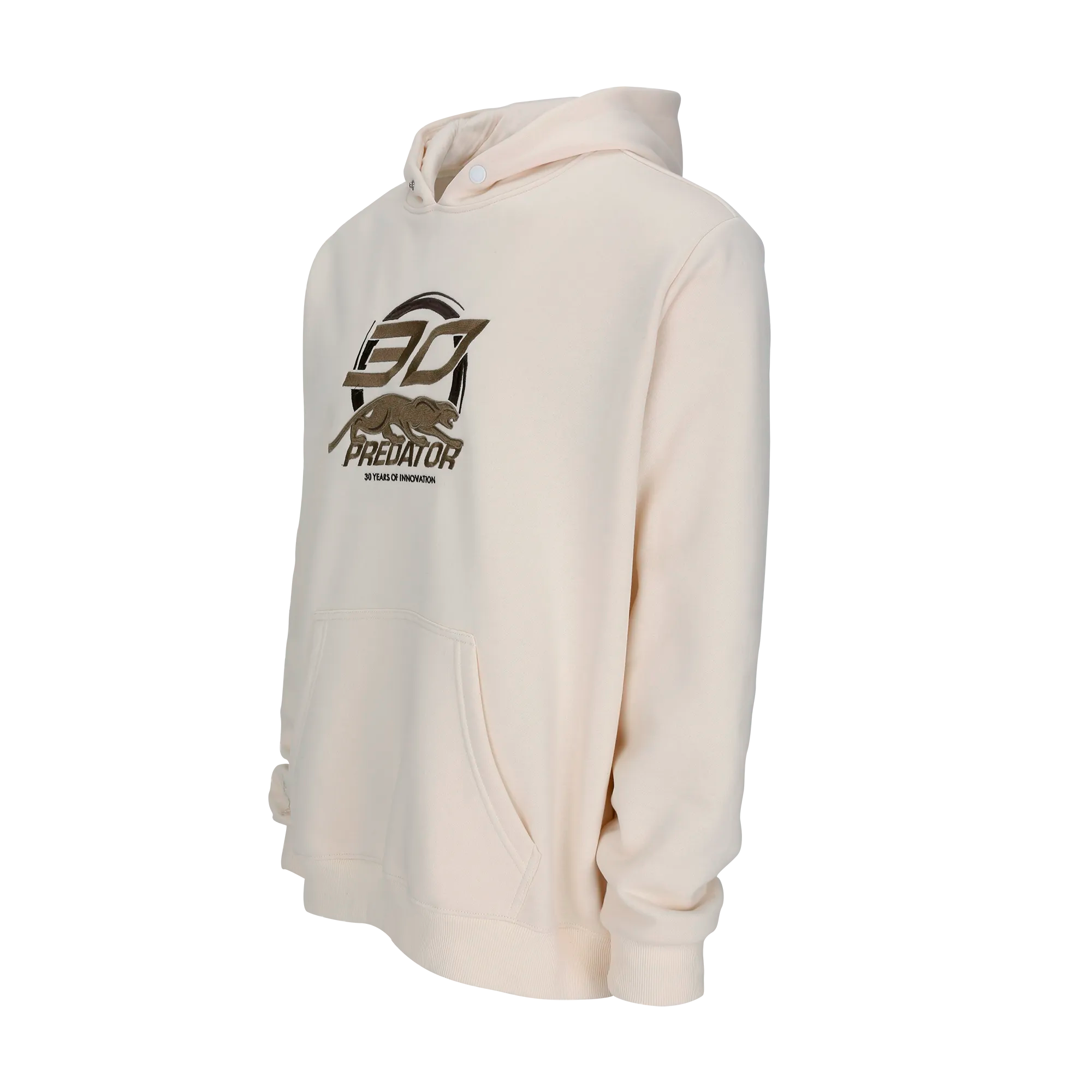Beige hoodie with light and dark brown 30 PREDATOR logo