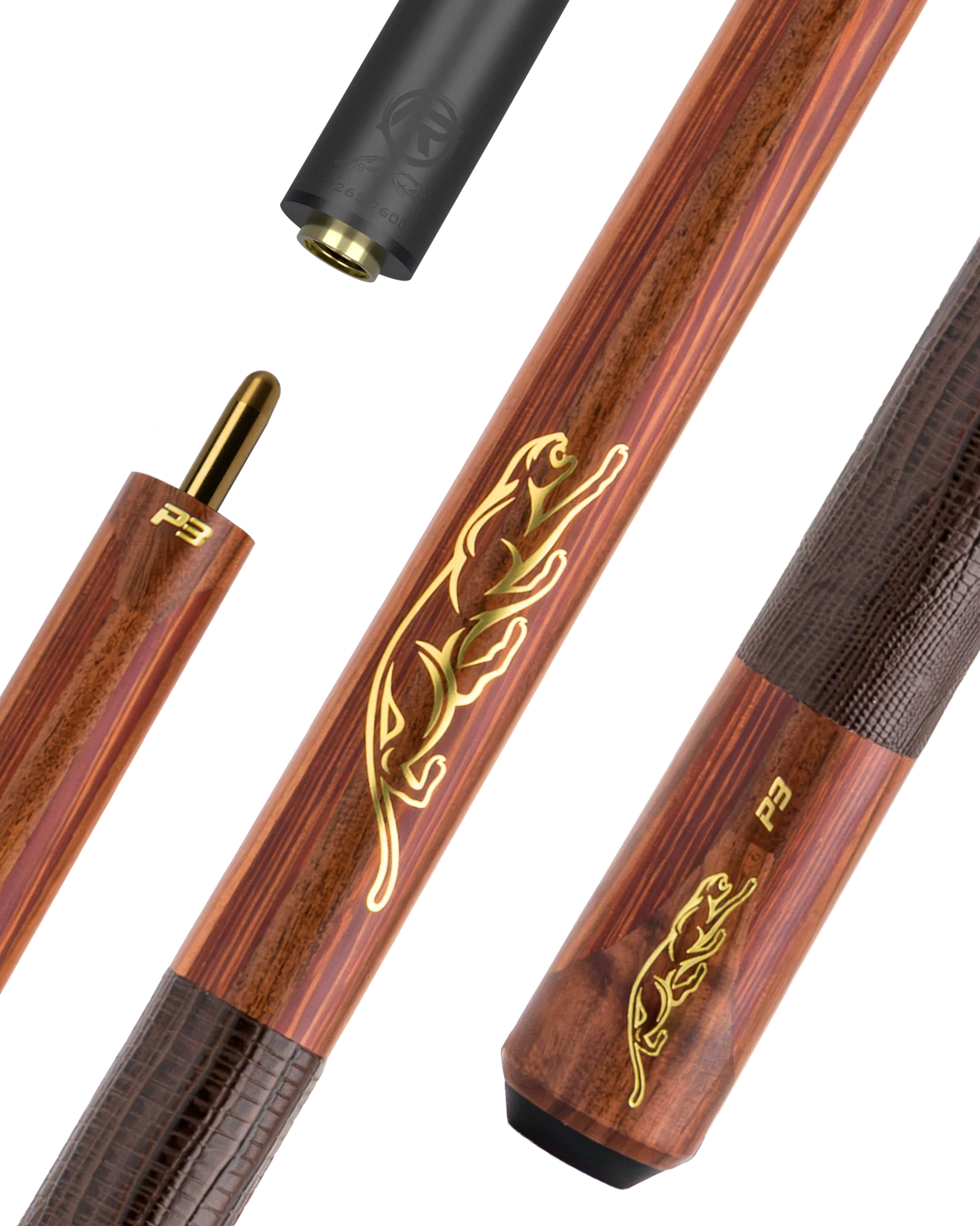 P3 Predator Prowler Professional Pool Cue Luxe Leather Wrap