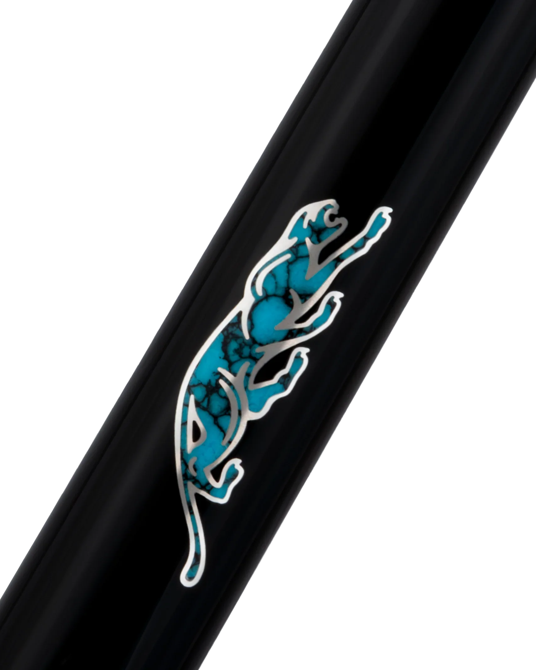 Black and Blue Virtuoso Carom Cue Forearm with Logo