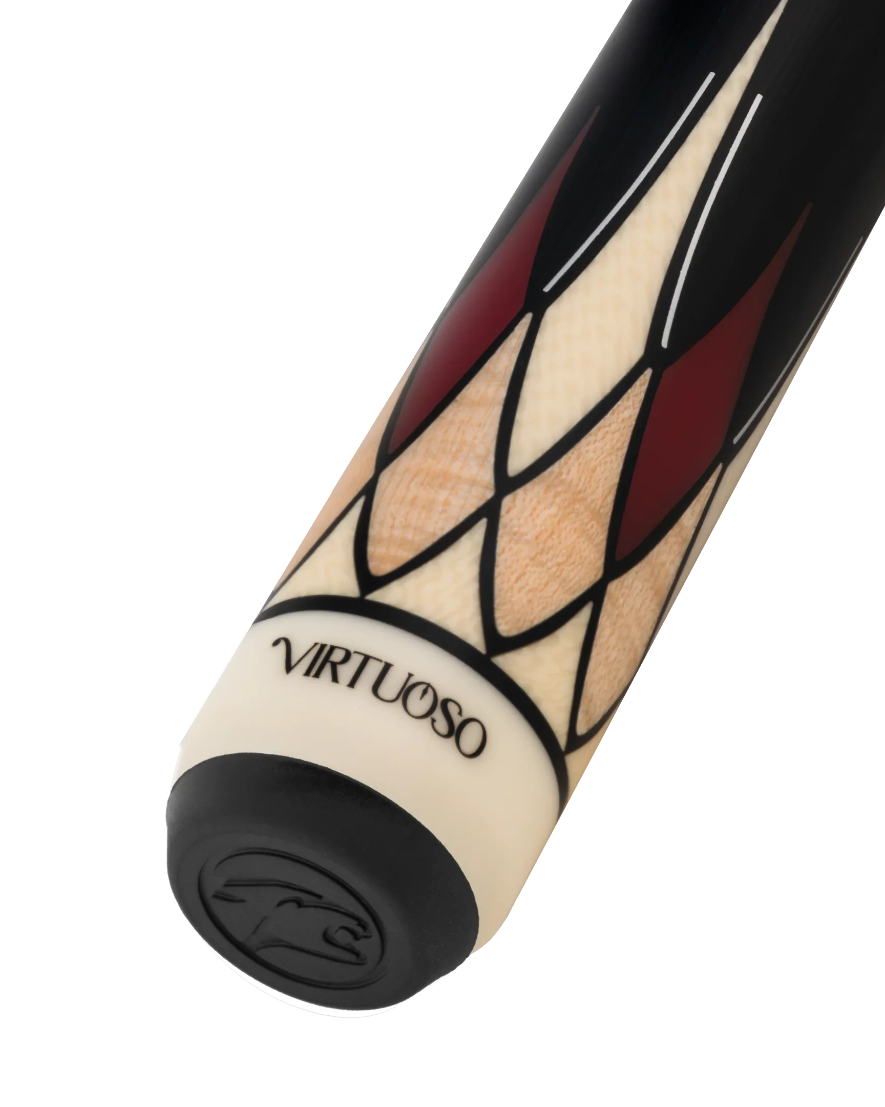 Black and Red Virtuoso Carom Cue Butt