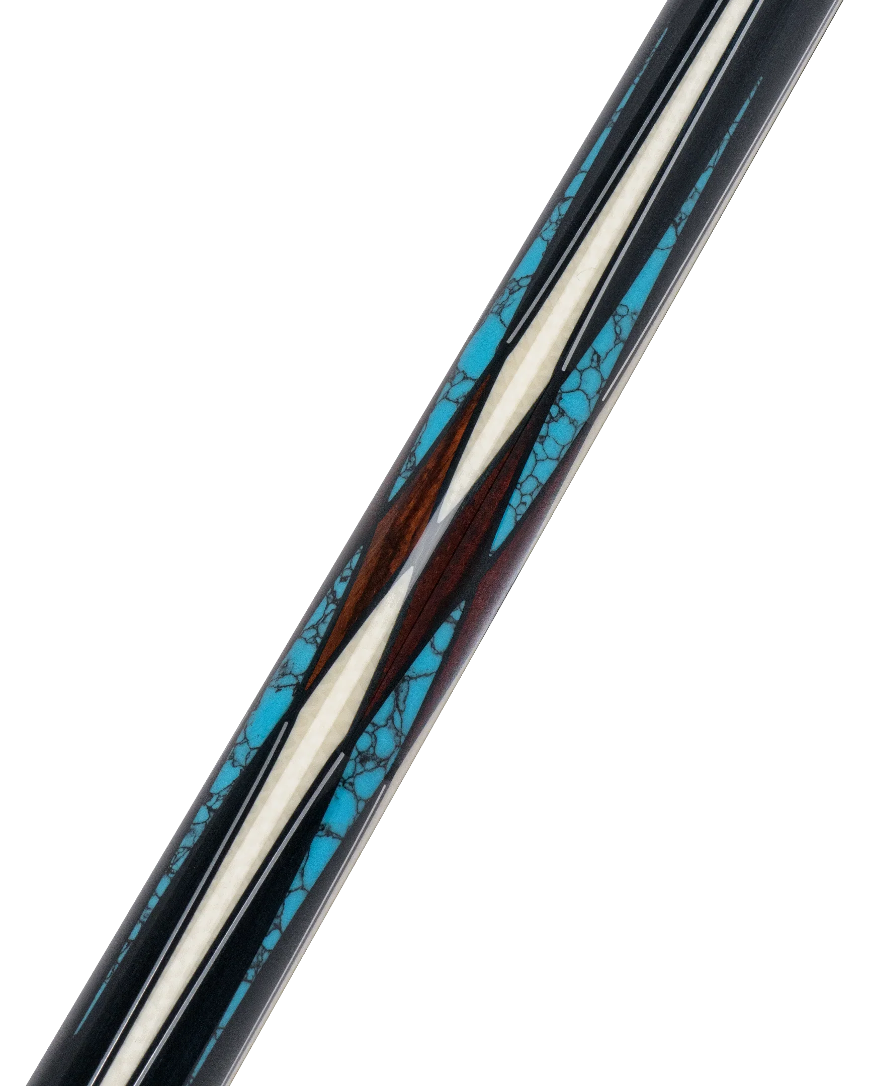 Cocobolo and Blue Virtuoso Carom Cue Forearm
