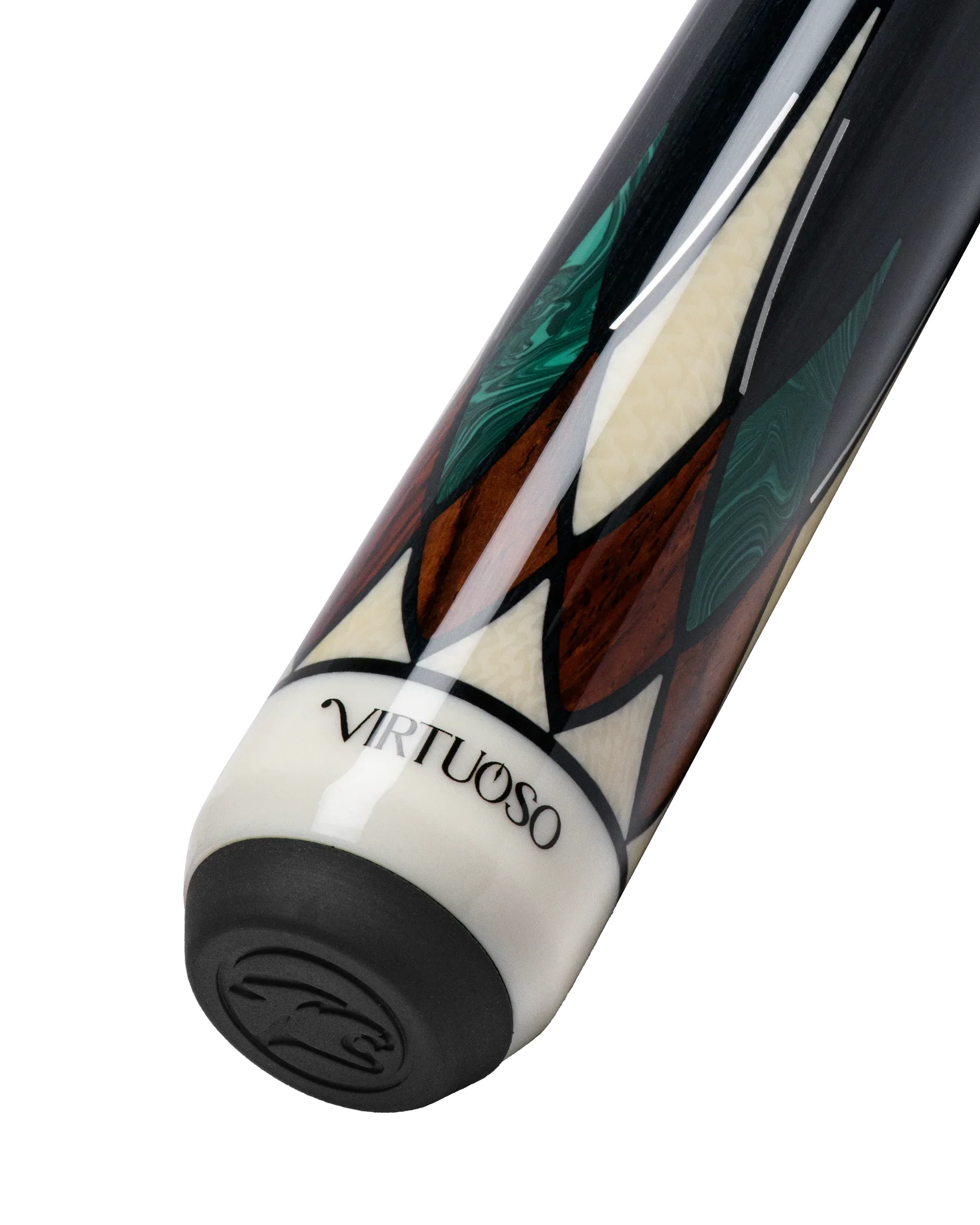 Cocobolo and Green Virtuoso Carom Cue Butt