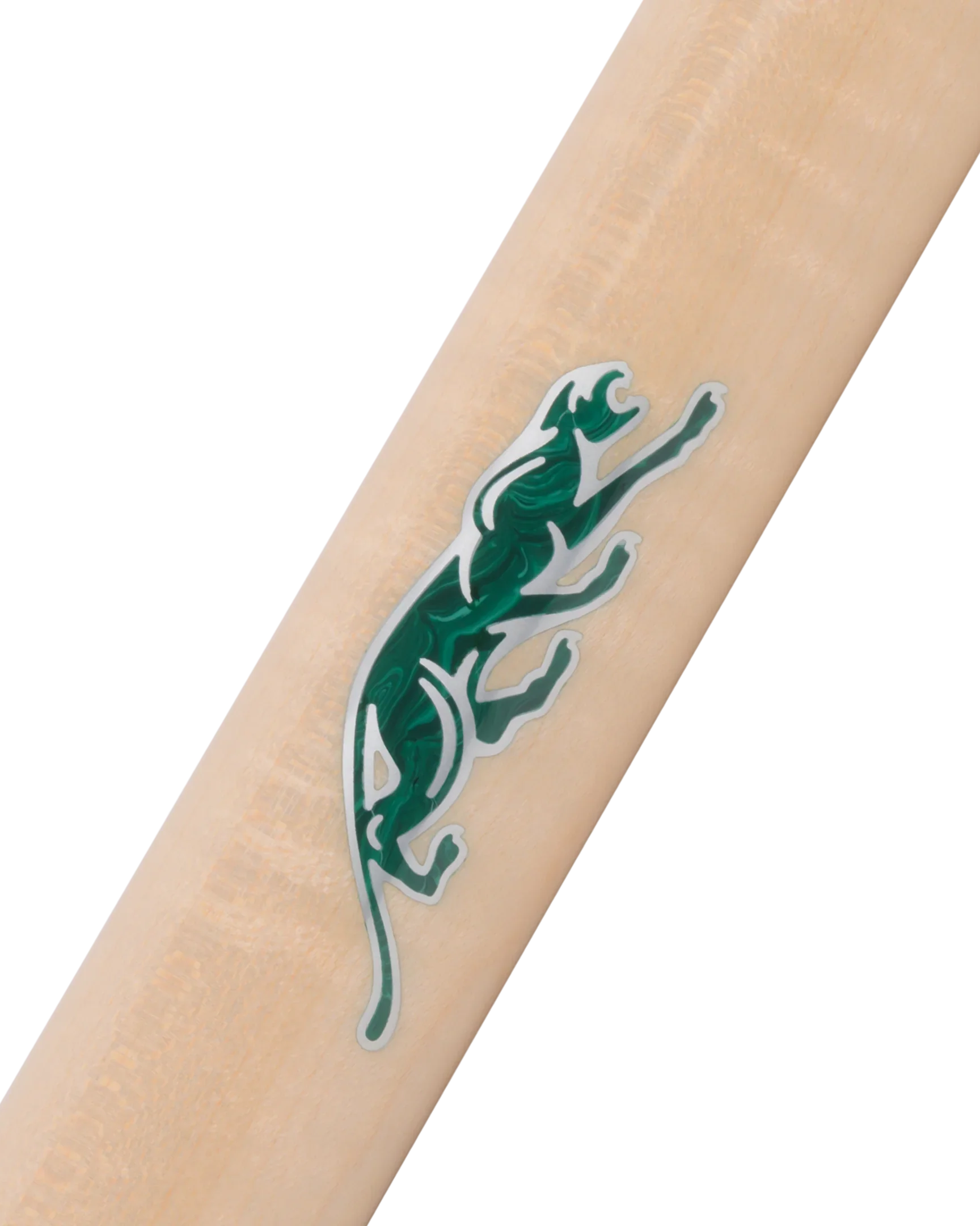 Carom Virtuoso Maple Green Malachite Cue Forearm with Logo