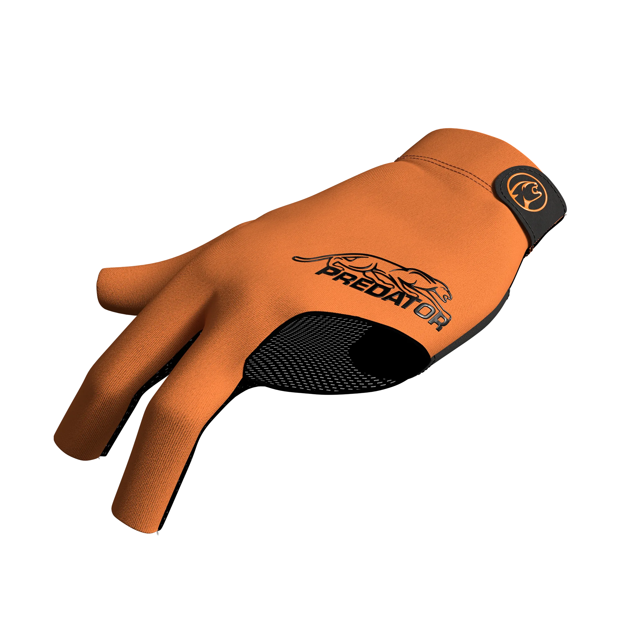 Predator Second Skin Billiard Glove Black and Orange Left Hand