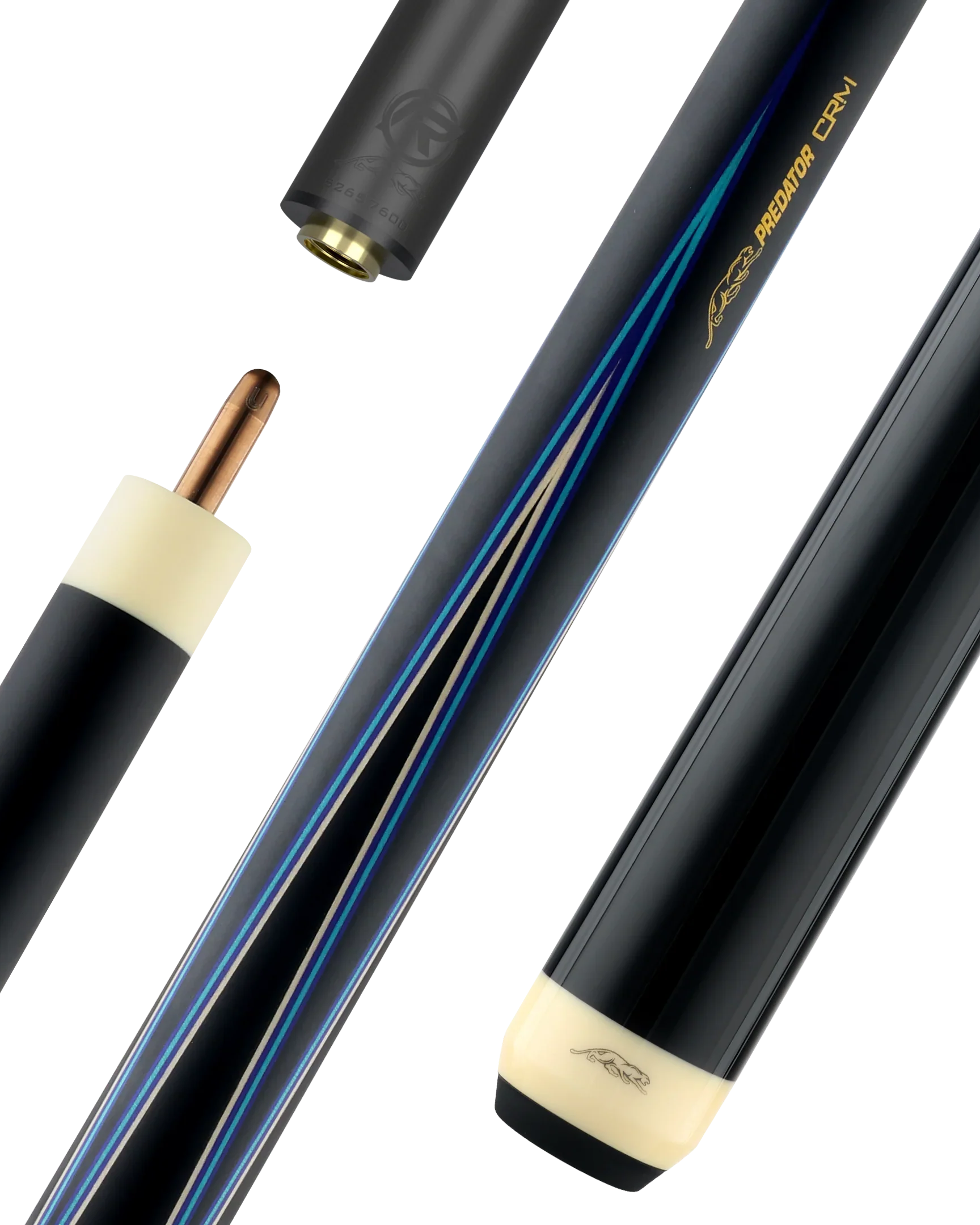 predator carom cue TS4 black and blue