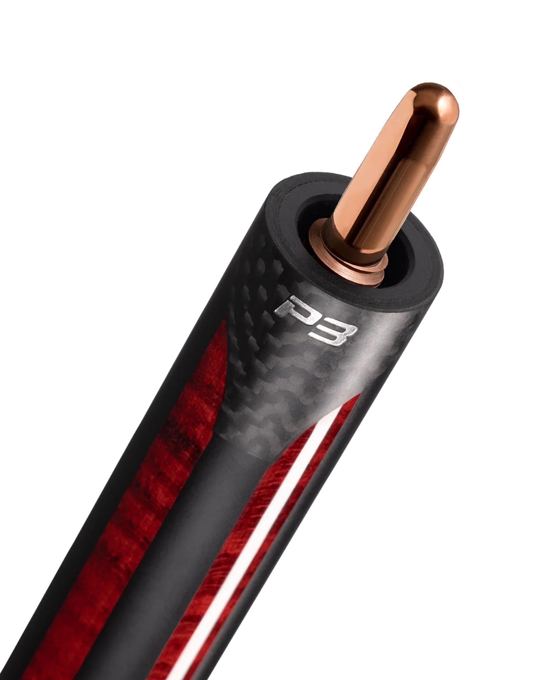 P3 carom cue burgundy carbon pin