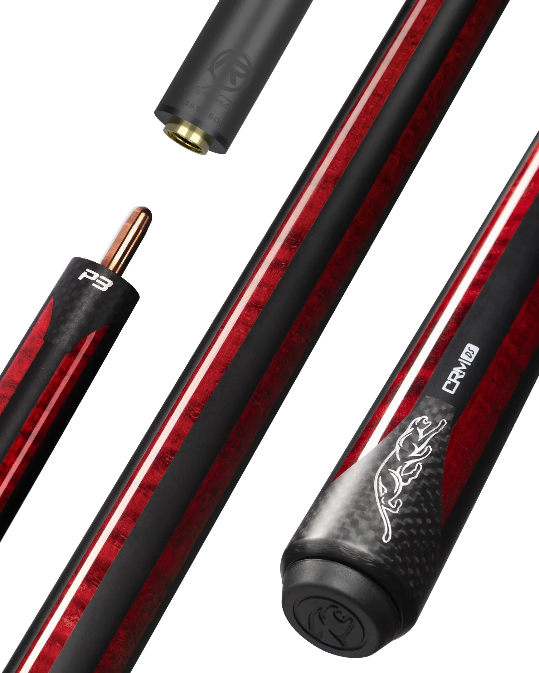 P3 carom cue ds burgundy carbon