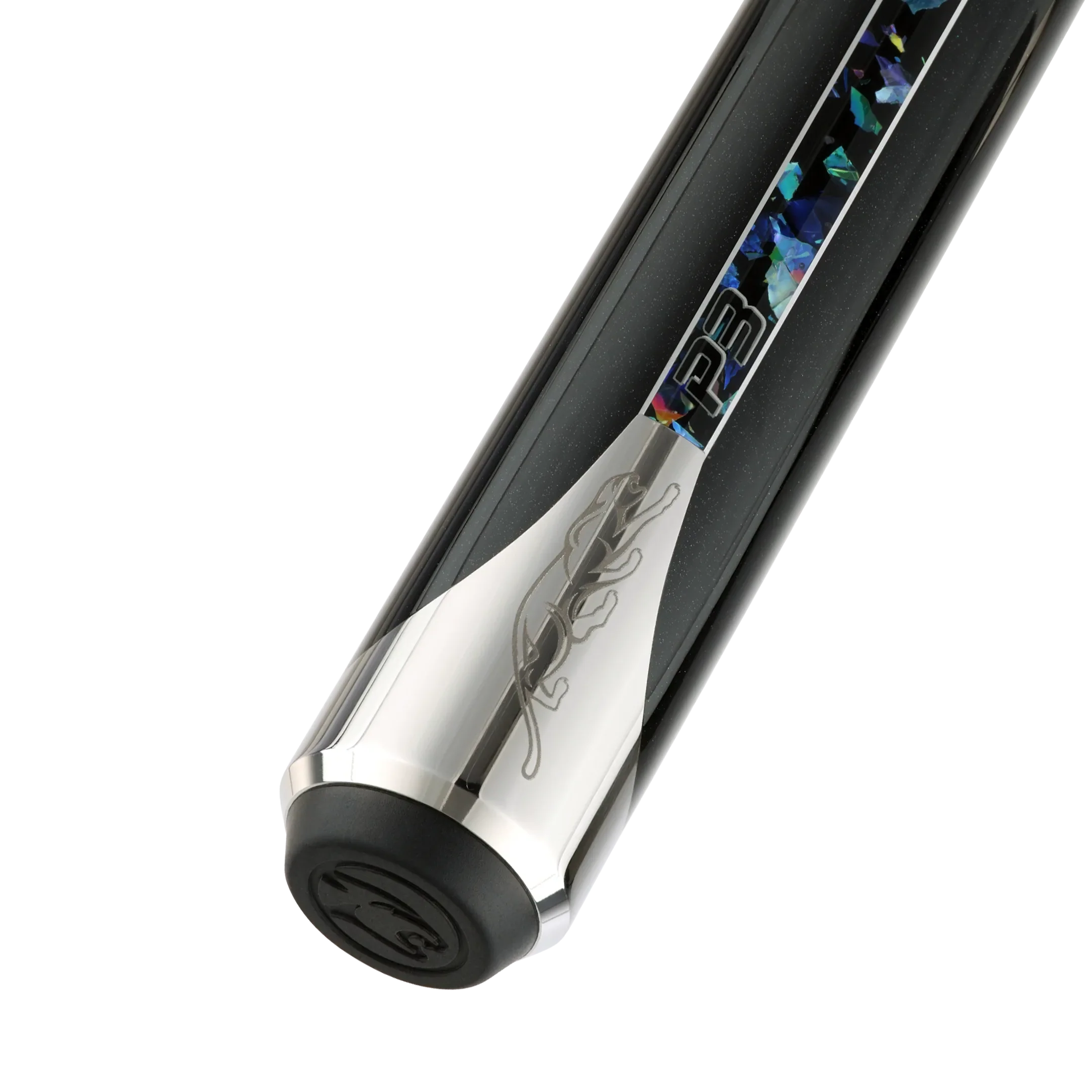 P3 Galaxy no wrap pool cue butt closeup