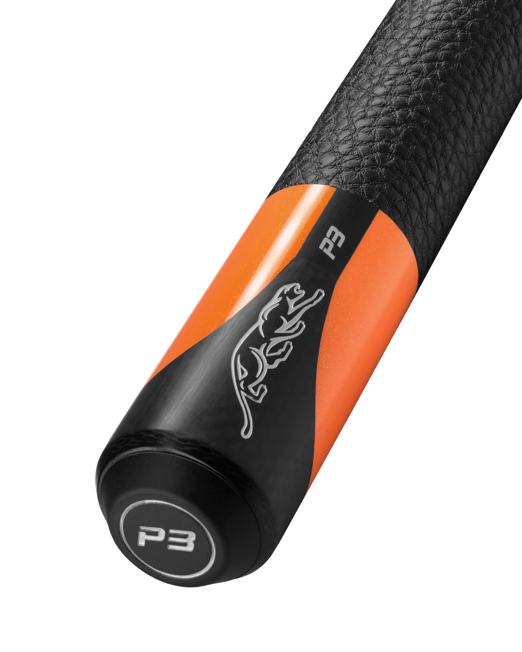 Predator P3 Orange Leather Wrap cue butt