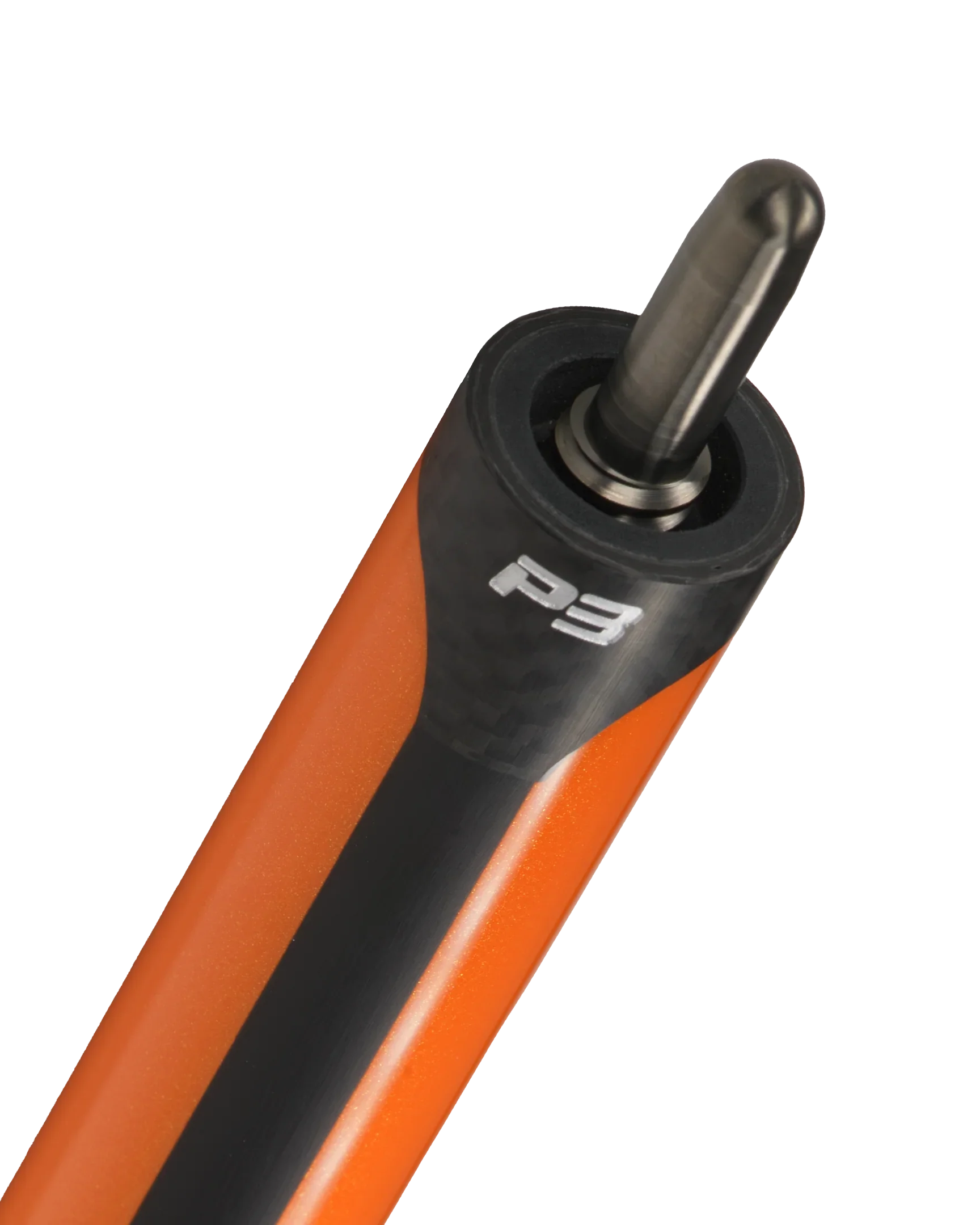 P3 Orange No Wrap pool cue uni-loc pin