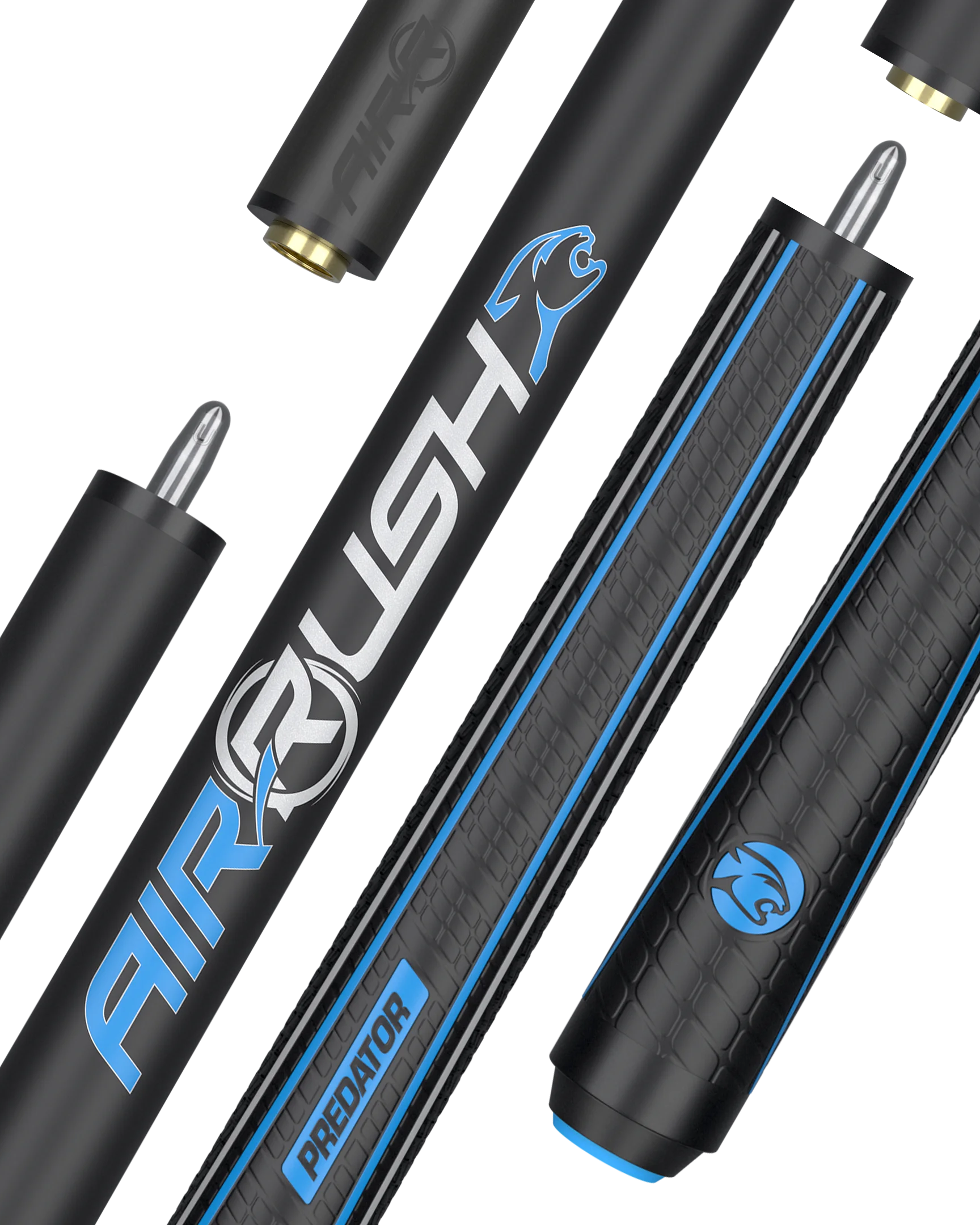 AirRush Jump Cue Black Sports Wrap Logo