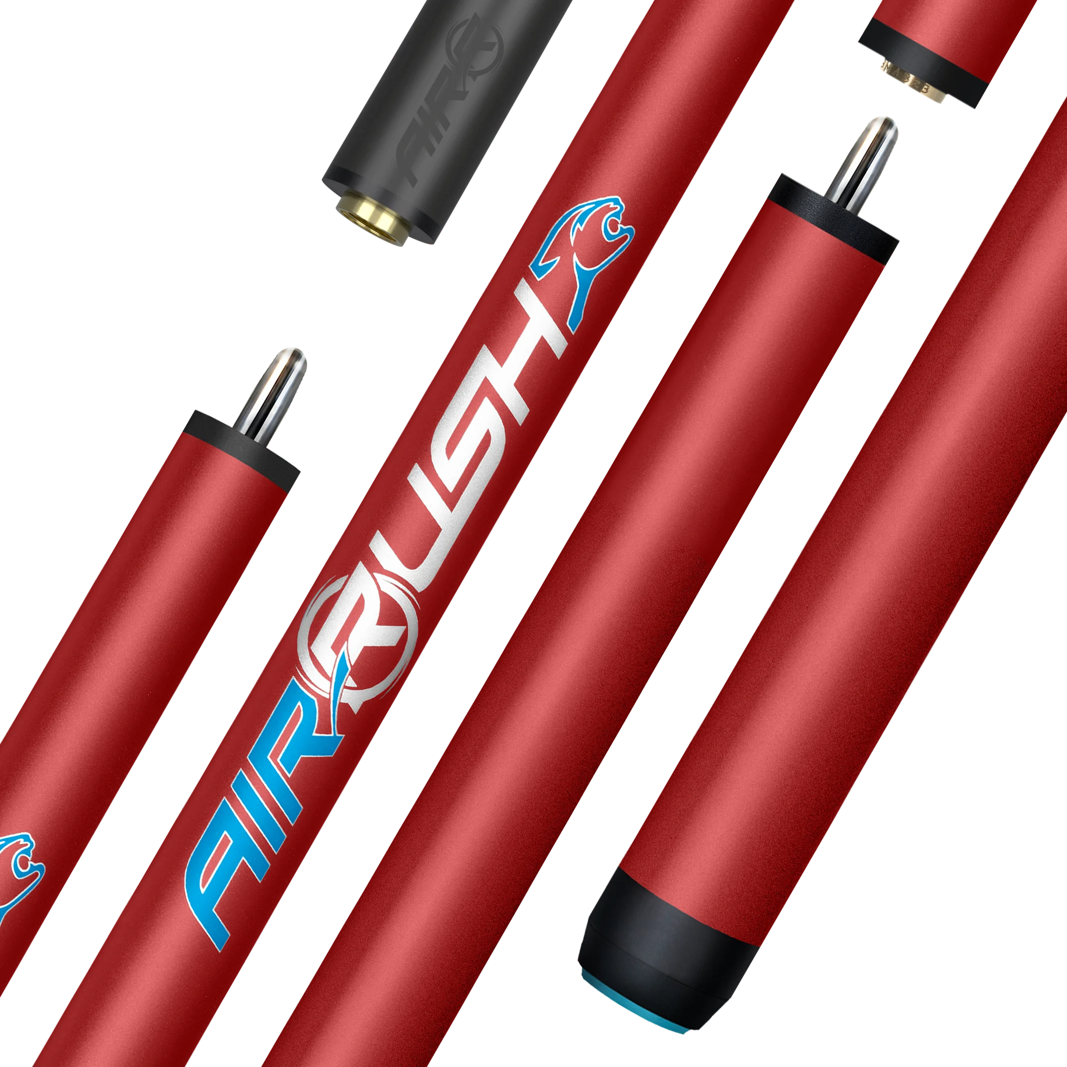 AirRush Red Professional Jump Cue with Logo