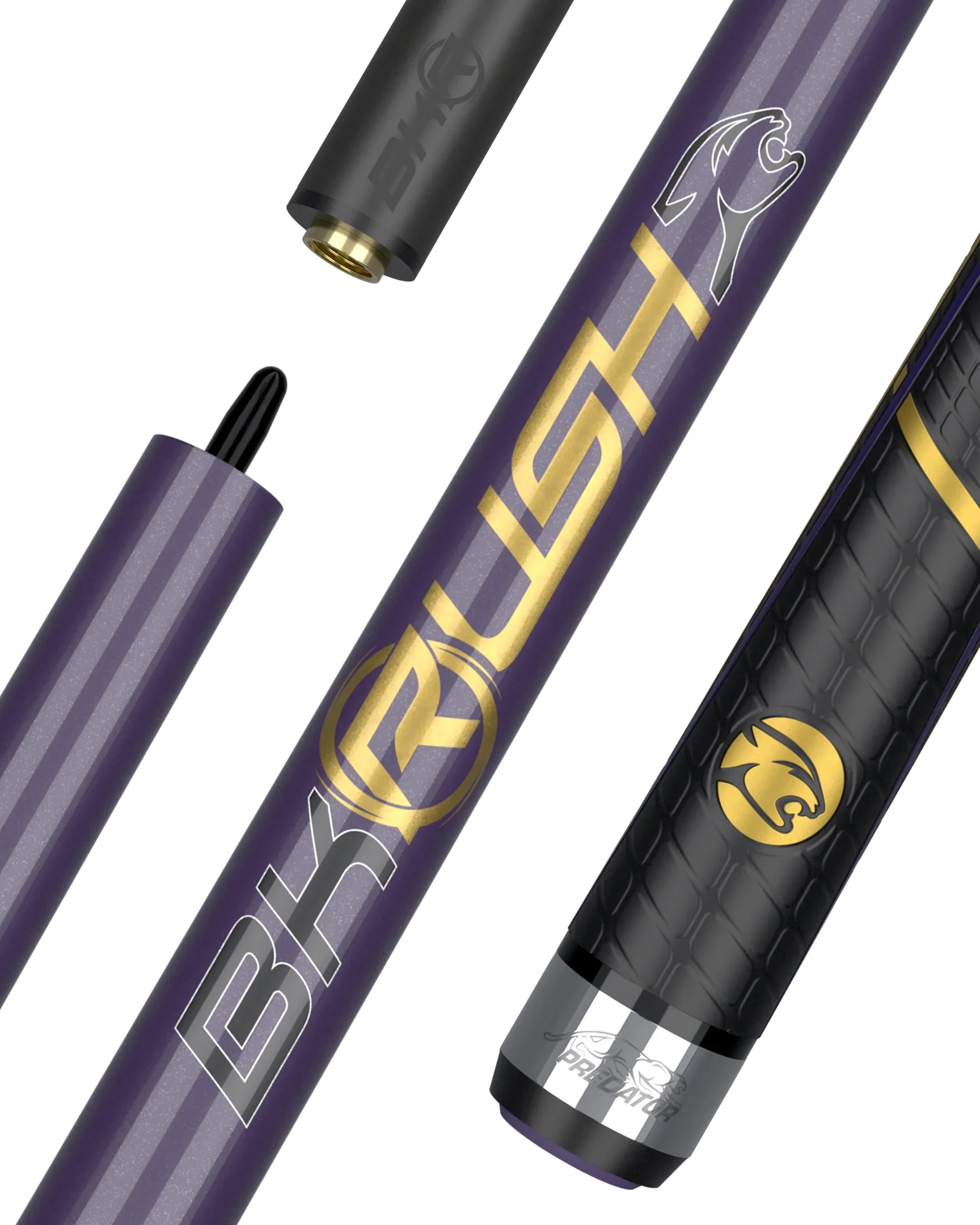 BK Rush Purple Sports Wrap Break Cue with Logo