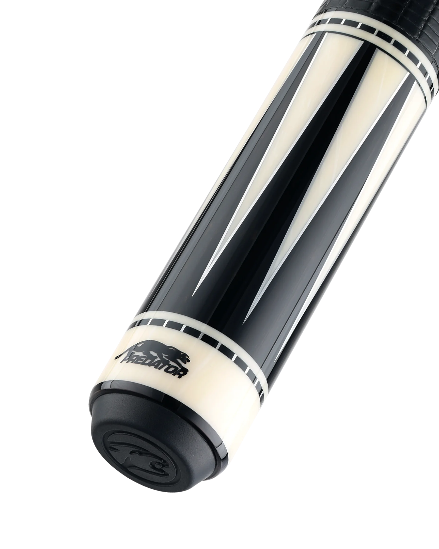 Predator TS8 Ebony & Ivorine Pool Cue Butt with Logo Rotated