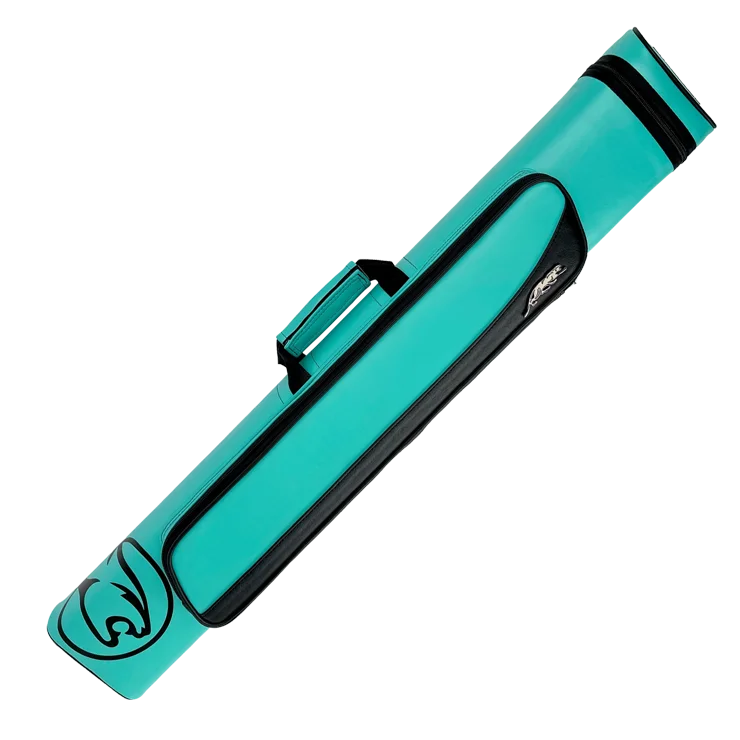 Roadline Teal Pool Cue Case 3x5 Front Angle