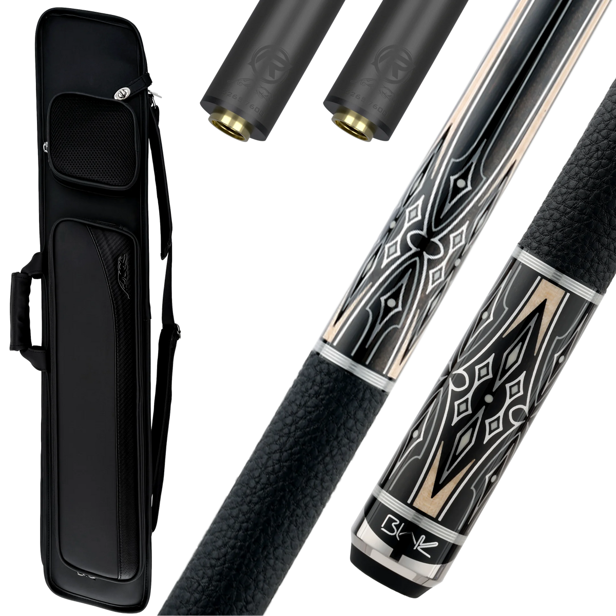 Blak5 5 Pool Cue, Extra REVO Shaft, and Pool Cue Case Bundle