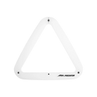 White triangle pool ball rack with 'Predator' branding