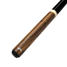 Wooden pool cue with black and white accents