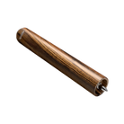 Matte wooden cylindrical pool cue extension. 