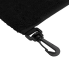 Black towel with a black clip