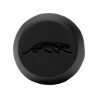 Black rubber pool cue bumper with cat logo