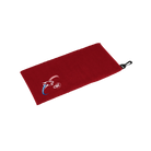 Red towel with red, white, and blue cat head logo