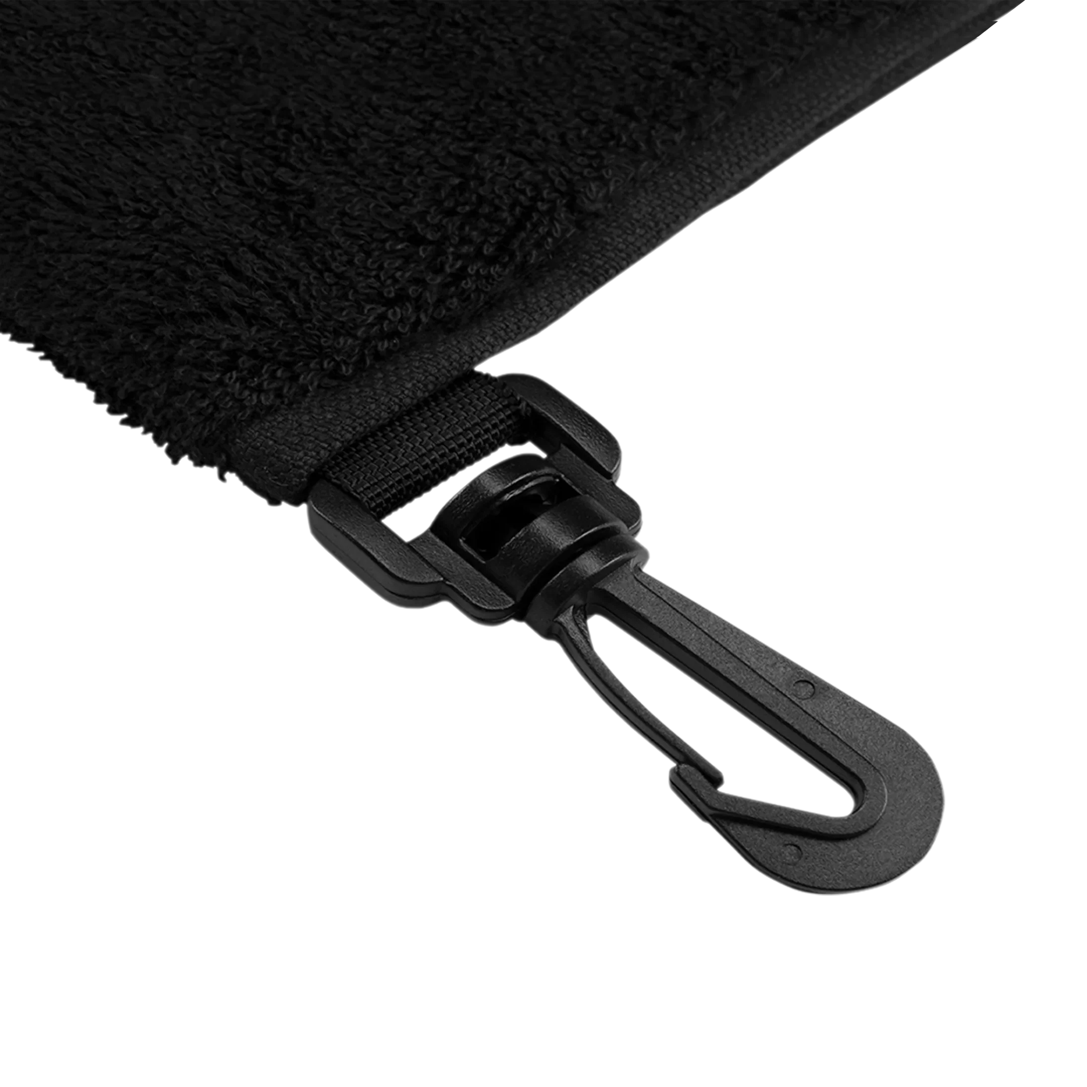 Black towel with black clip