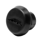 Black pool cue bumper with cat logo
