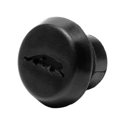 Black pool cue bumper with cat logo
