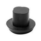 Bottom view of black pool cue bumper