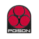 Red and black Poison logo patch