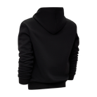 Black hoodie shown from the back
