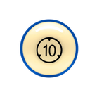 Blue stripe 10 pool ball