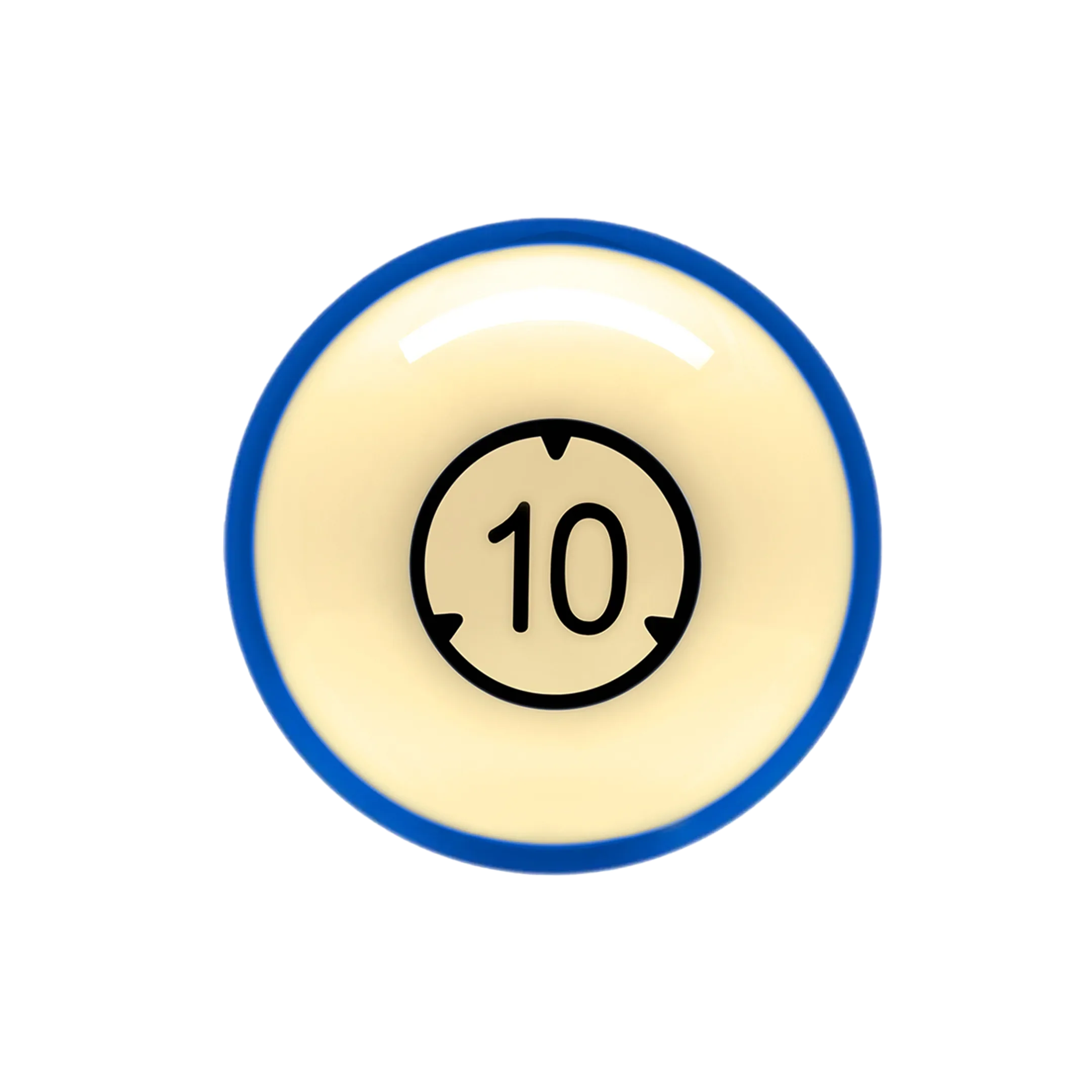 Blue stripe 10 pool ball