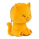 Plush keychain of a yellow cat