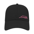 Black ball cap with pink embroidered panther logo