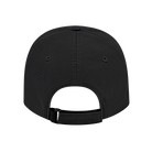Back view of black ball cap