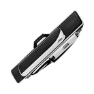 Black and White Roadline Soft Pool Cue Case Side with Predator Logo