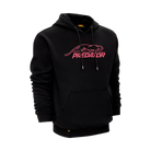 Black hoodie with pink Predator logo