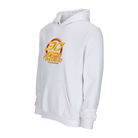 White hoodie with gold and orange 30 PREDATOR logo