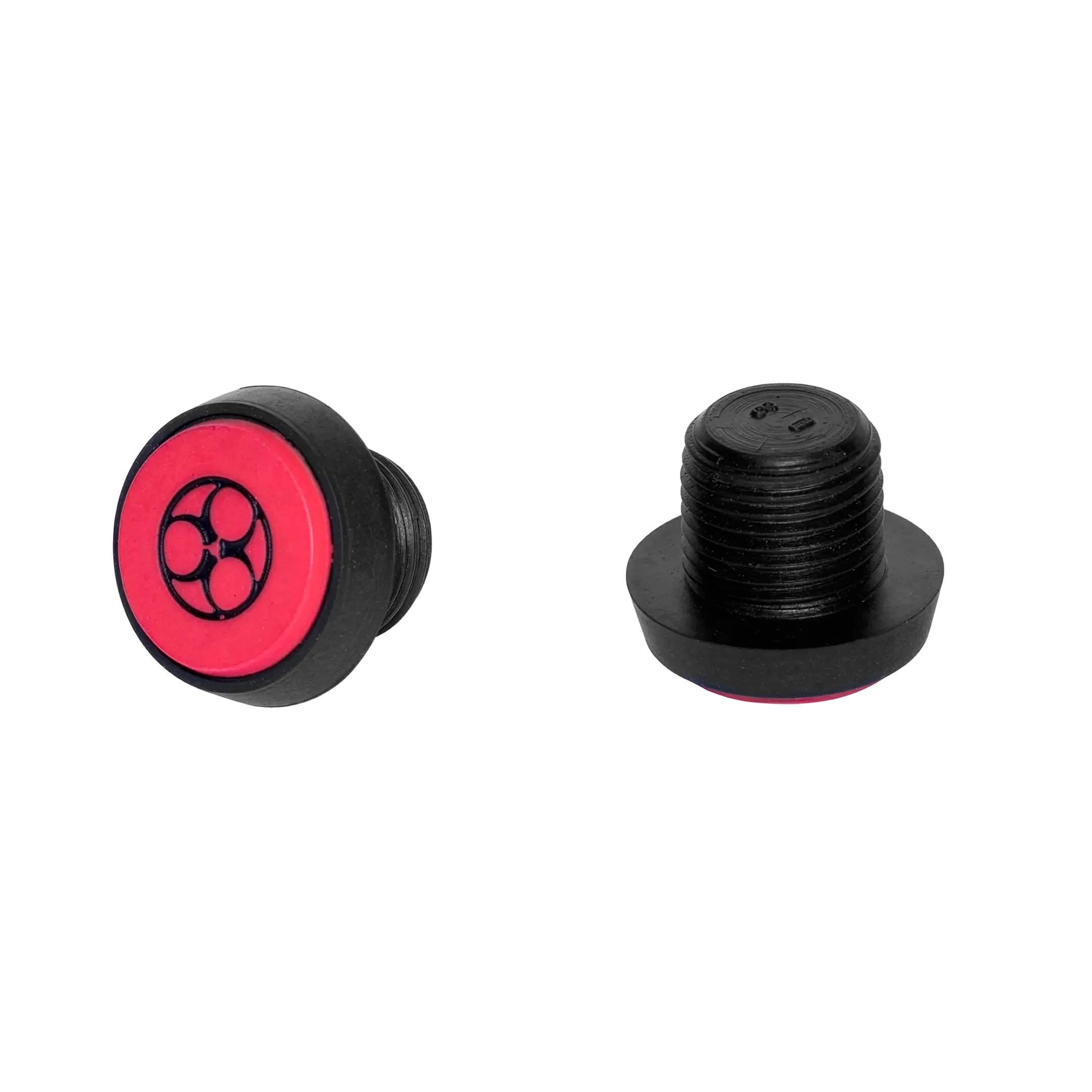 Black and red Poison bumper with view from top and bottom. 