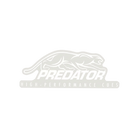 White 'Predator High-Performance Cues' logo