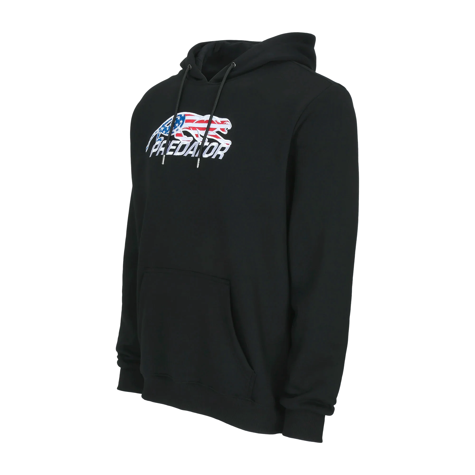 Black hoodie with United States flag Predator logo