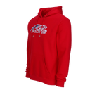 Red hoodie with United States flag Predator logo