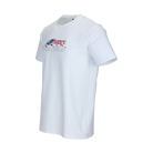 White t-shirt with United States flag Predator logo against a white background.