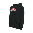Black hoodie with embroidered Canada flag Predator logo on a white background.