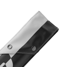 Close-up for open flap for Predator Hard Pool Cue Case - White/Black - 1 Butt x 1 Shaft at 30 degree angle