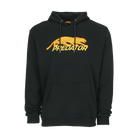 Black hoodie with gold embroidered Predator logo against a white background.