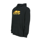 Black hoodie with gold embroidered PREDATOR logo on a white background.